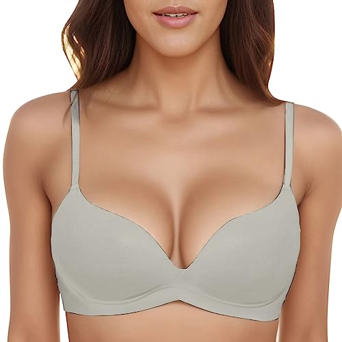 Damen T-Shirt BH mit Push Up Gepolstert Bralette BHS ohne Bügel Nahtloser Bequemer Softschalen BH von Generic