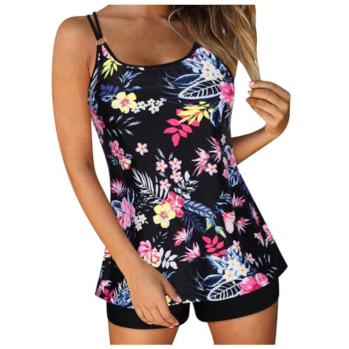 Damen Tankini Zweiteilig Badeanzug Push up Bauchweg Bademode Tankini Sets Elegant Bauchweg Zweiteiler Badeanzug Zweiteiliger Bademode Tanki NI Bademod e Bauchwe g Set Bauch Weg Freizeit Badeanzu g von Generic