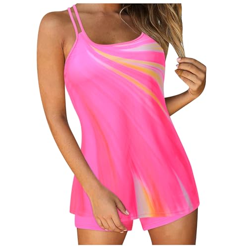 Damen Tankini Zweiteilig Badeanzug Push up Bauchweg Bademode Tankini Sets Elegant Bauchweg Zweiteiler Badeanzug Zweiteiliger Bademode Tanki NI Bademod e Bauchwe g Set Bauch Weg Freizeit Badeanzu g von Generic