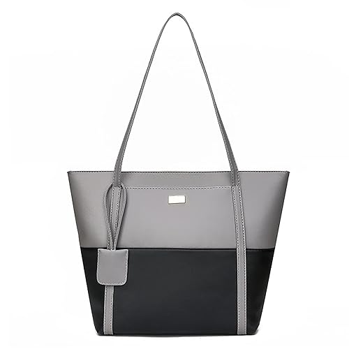 Damen Taschen Klein Schwarz Damen-Handtasche, weiche Tragetasche, große Kapazität, weiches, Damen-Neujahrs-Umhängetasche Dachkoffer Taschen (Grey, One Size) von Generic