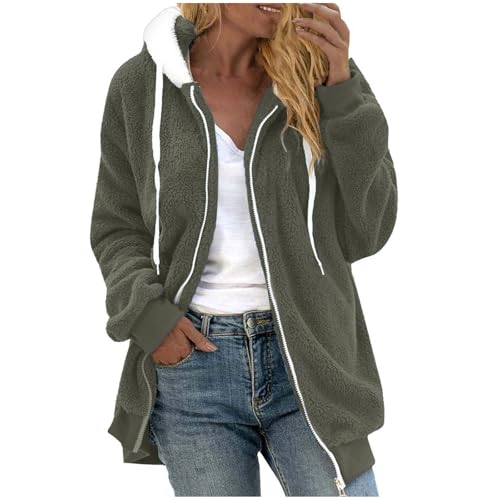 Damen Teddyjacke mit Kapuze Dicke Winterjacke Große Größen Plüschjacke Teddy Mantel Flauschige Winter Warme Jacke Teddyfell Kuscheljacke Plüschmantel Fleecejacke Hoodie Kapuzenpullover Reißverschluss Damen Teddyjacke mit Kapuze Dicke Winterjacke Große Größen Plüschjacke Teddy Mantel Flauschige Winter Warme Jacke Teddyfell Kuscheljacke Plüschmantel Fleecejacke Hoodie Kapuzenpullover Reißverschluss von Generic