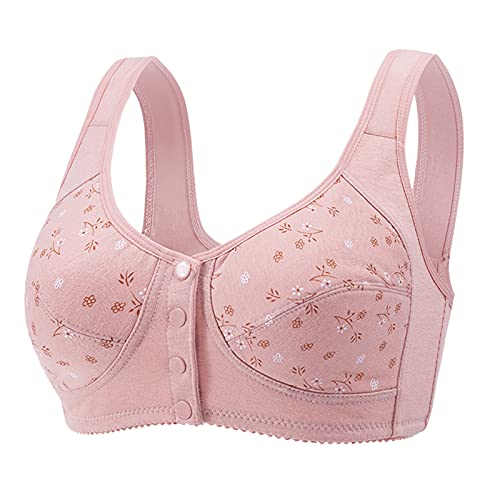 Damen Trägerloser BH Ohne Bügel GroßE GrößEn Brüste Vorderverschluss Triangel Rücken BH Tief V-Ausschnitt Bralette Träger Schlafen BH für Damen T-Shirt Bra Hochwertige Unterwäsche von Generic