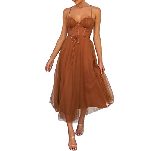 Damen Tunika Kleid Hochzeitskleider Lang Prinzessin Brautmode A-Linie Tüll Lang Prinzessin Damen Hochzeitskleider Vintage Spaghettiträger Kleid Ärmellos Abendkleid Partykleid Brautjungfernkleid Damen Tunika Kleid Hochzeitskleider Lang Prinzessin Brautmode A-Linie Tüll Lang Prinzessin Damen Hochzeitskleider Vintage Spaghettiträger Kleid Ärmellos Abendkleid Partykleid Brautjungfernkleid von Generic