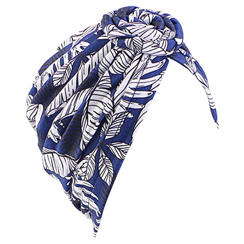 Damen Turban Mode Blumen Chemo Kappe für Frauen Vorgebunden Knot Schlafhut Soft Haarausfall Kopfwickel Mütze Blue, S Damen Turban Mode Blumen Chemo Kappe für Frauen Vorgebunden Knot Schlafhut Soft Haarausfall Kopfwickel Mütze Blue, S von Generic