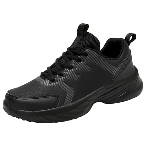 Damen Turnschuhe Damen Freizeitschuhe Leichte Atmungsaktive Bequeme Sneaker Flache Laufschuhe Modische Sportsschuhe Für Täglichen Tragen (Black, 37) von Generic