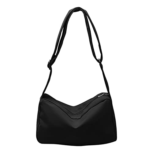 Damen-Umhängetasche aus Nylon, großes Fassungsvermögen, einfarbig, einfache, lässige Umhängetasche, kleine, frische Reisetasche Damen Umhängetasche mit Fransen von Generic