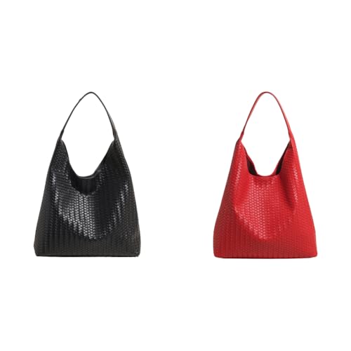 Damen Umhängetasche aus PU Leder Elegante Retro-Tasche mit Viel Stauraum for Arbeit und Freizeit von Generic