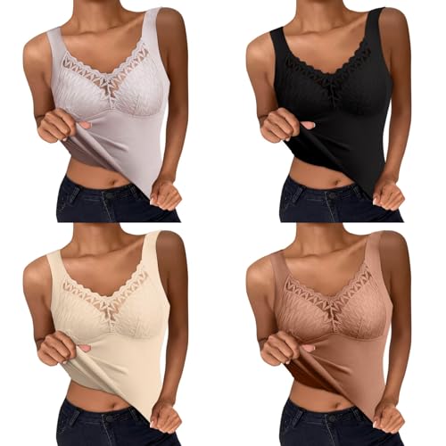 Damen Unterhemd Shapewear Bauchweg Hemd Formende Oberteile BH Tank Tops Hemdchen Spitze Westenoberteil Vests Shaping Bauch Weg Shirts Body Shaper von Generic