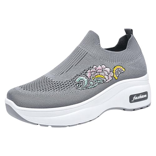 Damen Walkingschuhe Leicht Wanderschuhe Air Sportschuhe Netz Stoff rutschfest Walkingschuhe Turnschuhe Joggingschuhe Bequemer Freizeitschuhe Schlupfschuhe von Generic