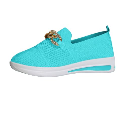 Damen Wanderschuhe bequem flach atmungsaktiv Freizeitschuhe für Arbeit Einkaufen Spazierengehen Gartenarbeit mit Rundkappe (BU1, 37) von Generic