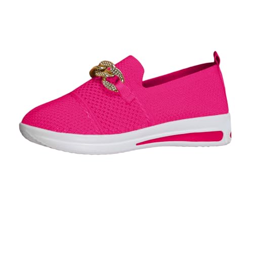 Damen Wanderschuhe bequem flach atmungsaktiv Freizeitschuhe für Arbeit Einkaufen Spazierengehen Gartenarbeit mit Rundkappe (RD1, 41) von Generic