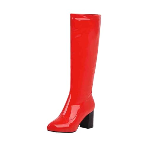 Damen Wildleder Halbstiefel Damen Cowboystiefel Mittelalter Stiefel Schlupfschuhe Niederung Stiefel Trachten Elegant Halbhohe Westernstiefel Blockabsatz Halbhoch Boots Westernstiefel von Generic