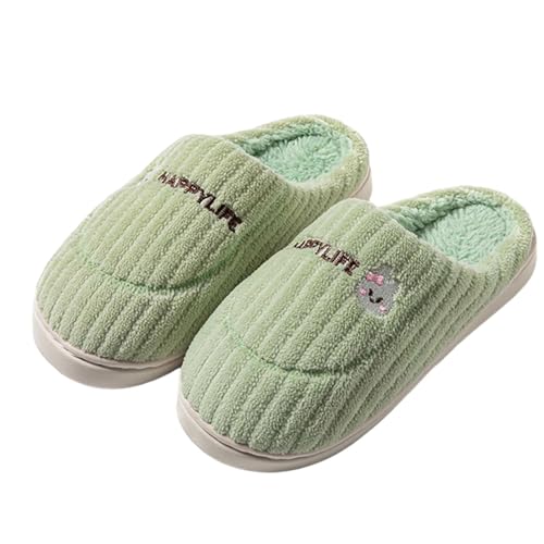 Damen Winter Plüsch Pantoffeln Gästehausschuhe Für Haushaltsgäste Mit Polar Fleece-Futter Hausschuhe Rückstellschaum Funny Print Kuschelige Slippers Einfarbig Women von Generic