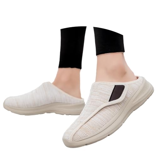 Damen Winter Plüsch Pantoffeln Hausschuhe Bequem Unisex Slippers Retro-Mode Filz Hausschlappen Flache Hüttenschuhe Innenbereich Cozy Frottierslipper von Generic