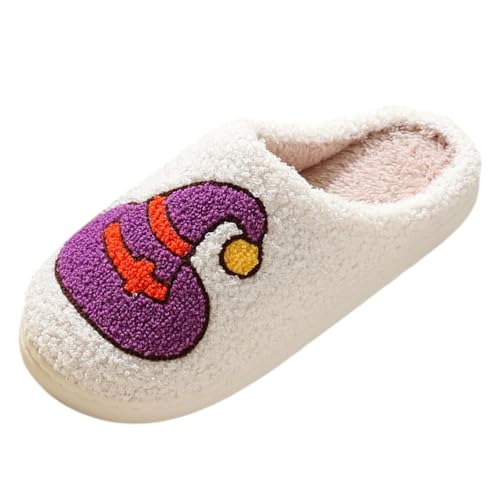 Damen Winter Plüsch Pantoffeln Hausschuhe Fell Filzpantoffeln Besucherhausschuhe Memory Foam Trendiger Slipper Rutschfeste Flache Slippers drinnen und draußen von Generic