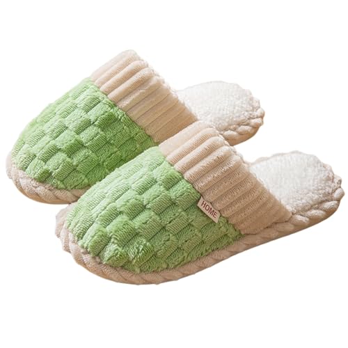 Damen Winter Warm Pantoffeln Hausschuhe Fell Mit Polar Fleece-Futter Retro-Mode Filz Hausschlappen Plüsch Funny Print Filzpantoffeln Weich Indoor Outdoor Damen Winter Warm Pantoffeln Hausschuhe Fell Mit Polar Fleece-Futter Retro-Mode Filz Hausschlappen Plüsch Funny Print Filzpantoffeln Weich Indoor Outdoor von Generic