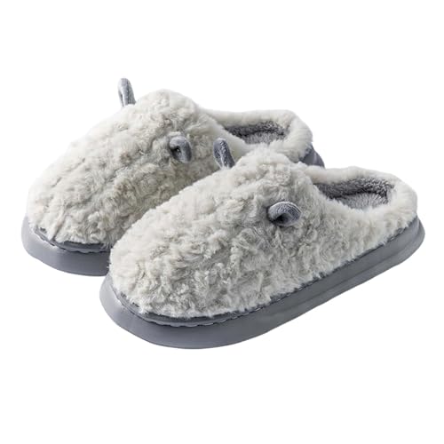Damen Winter Warm Pantoffeln Plüsch Rutschfeste Mit Polar Fleece-Futter Memory Foam Hausschuhe Geschlossen Slippers Filzpantoffeln Weich Indoor Outdoor von Generic