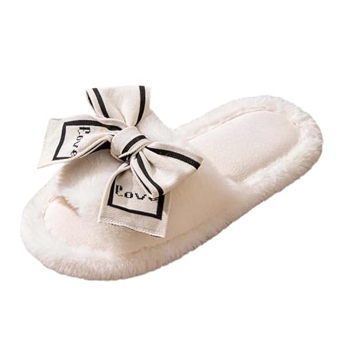 Damen Winter Warm Pantoffeln Und Herren Flauschige Schlappen Für Retro-Mode Filz Hausschlappen Unisex Gästepantoffeln Plüsch Antirutsch Baumwolle Flauschig Filzpantoffeln von Generic
