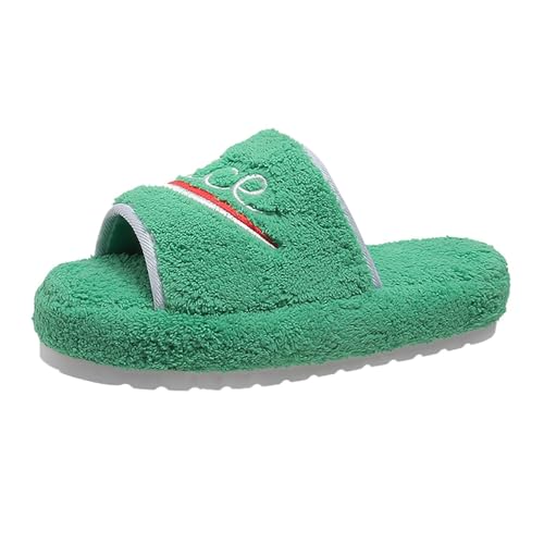 Damen Winter Warm Pantoffeln Und Herren Mit Polar Fleece-Futter Bequeme Hüttenschuhe Für Lustige Hausschuhe Kuschelige Plüsch Slippers Einfarbig Women von Generic