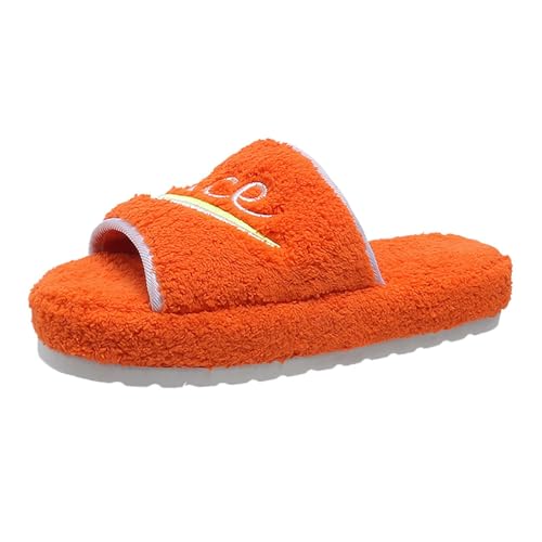 Damen Winter Warm Pantoffeln Und Herren Mit Polar Fleece-Futter Bequeme Hüttenschuhe Für Lustige Hausschuhe Kuschelige Plüsch Slippers Einfarbig Women von Generic