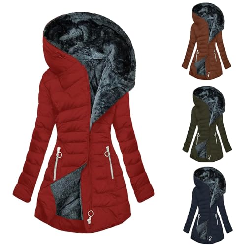 Damen Winterjacke Lang Steppjacke Warmer Gefüttert Fleecejacke Daunenjacke Mit Kapuze Winddicht Outdoorjacke Große Größen Damenmantel Winter Parka Jacke Langarm Wintermantel Damen Winterjacke Lang Steppjacke Warmer Gefüttert Fleecejacke Daunenjacke Mit Kapuze Winddicht Outdoorjacke Große Größen Damenmantel Winter Parka Jacke Langarm Wintermantel von Generic