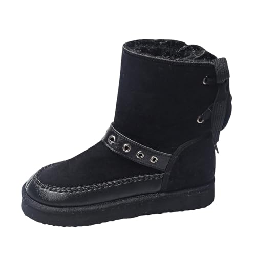 Damen Wintermode Warme Stiefeletten Bequeme Stiefel für kalte Tage (Black, 41) von Generic