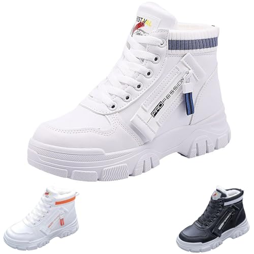 Damen Winterschuhe Warm Gefüttert - Schneestiefel Damen Outdoor Boots Winterstiefel Zum Schnüren High Top Wanderschuhe Leicht Trekkingschuhe Knöchelhoch Winterboots Für Outdoor von Generic