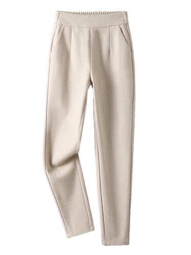 Damen-Wollhose Für Den Winter – Freizeithose Mit Elastischem Bund, Dicke Hose Für Damen Damen-Wollhose Für Den Winter – Freizeithose Mit Elastischem Bund, Dicke Hose Für Damen von Generic