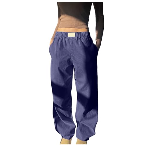 Damen Y2k Hose Freizeithose Baggy Hose Bequeme Hosen Leichte Sommerhose Jogginghose Pyjamahose Hose von Generic