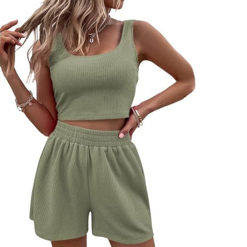 Damen Zweiteiler Sommer Zweiteiler Tank Tops Kurze Hose 2-Teiler Home Set Hauseanzug Kombi Damen Zweiteiler Sommer Zweiteiler Tank Tops Kurze Hose 2-Teiler Home Set Hauseanzug Kombi von Generic