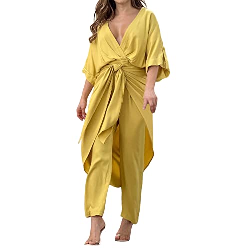 Damenanzug Damen Elegant Set - 2 Teiler Damen Winter Elegant Lang - Zweiteiler Elegant Festlich Mit Hose Sports Suit Hausanzug Fitnessanzug Freizeitanzug Trainingsanzüge Für Damen Set von Generic