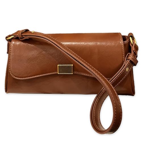 Damenhandtaschen für Frauen Damen Schultertaschen Umhängetaschen Tragetaschen Clutches Geldbörsen Mit Reißverschluss,Kaffee von Generic