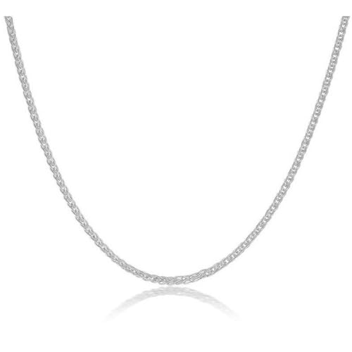 Damenkette Halskette Herz Anhänger Ankerkette Chopard-Kette, 925Er-Sterlingsilber, Halskette, Herren Und Damen, Leichte Kette Ohne Anhänger, Jungen-Silberkette, Schlichte Kette, Nack von Generic