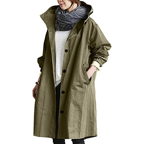 Damenparka Damen Parka Grün Windjacke Damen Wasserdicht Fahrradjacke Wanderjacke Regen Damen Wasserdicht Regenjacke Damen Wasserdicht Anorak Damen Laufjacke Damen Winter Damen Mantel Sommer von Generic