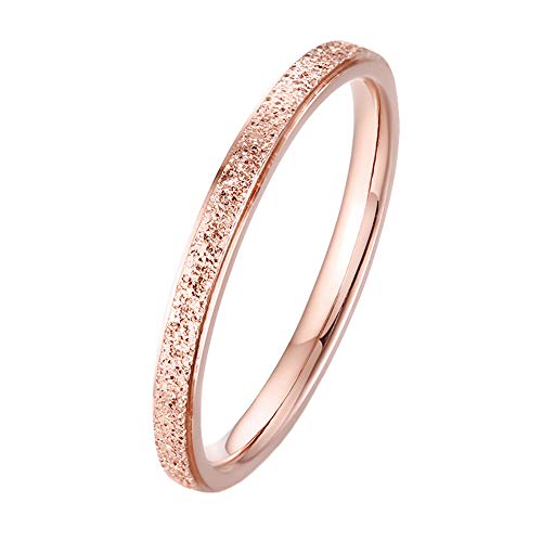 Damenring aus Edelstahl mit sandgestrahlter Oberfläche, Ehering von Generic