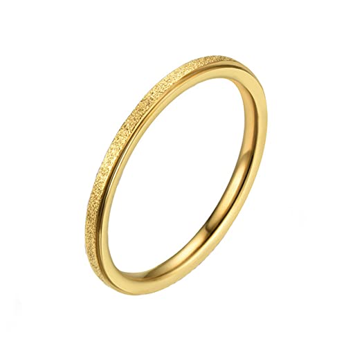 Damenring aus Edelstahl mit sandgestrahlter Oberfläche, Ehering von Generic