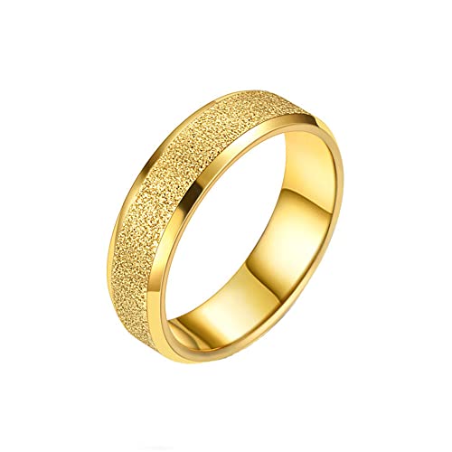 Damenring aus Edelstahl mit sandgestrahlter Oberfläche, Ehering von Generic