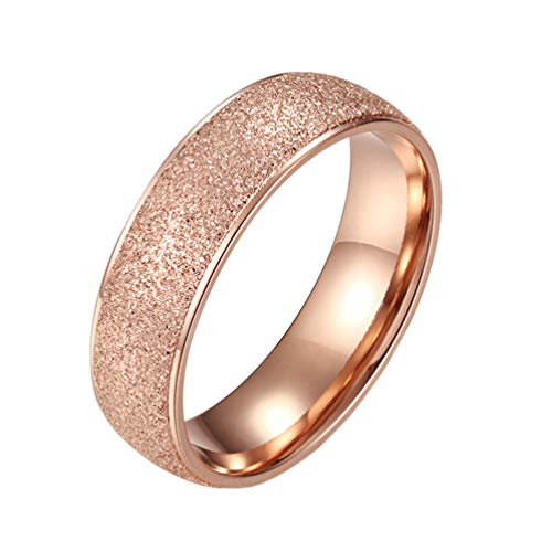 Damenring aus Edelstahl mit sandgestrahlter Oberfläche, Ehering von Generic