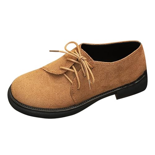 Damenschuhe, Plattform, Schnürsenkel, runde Spitze, Slipper, flach, rutschfeste Sohle, elegant, leicht, bequem, Braun., 41 EU Damenschuhe, Plattform, Schnürsenkel, runde Spitze, Slipper, flach, rutschfeste Sohle, elegant, leicht, bequem, Braun., 41 EU von Generic