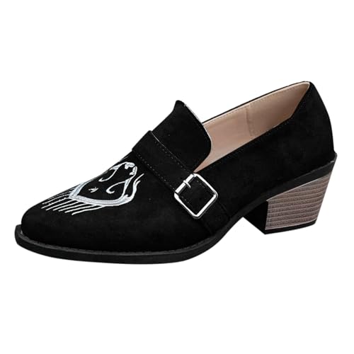 Damenschuhe, hohe Absätze, spitz, bestickt, Mokassins, Wanderschuhe, große Größen, elegant, niedrige Pumps, leicht, bequem, Schwarz , 35 EU Damenschuhe, hohe Absätze, spitz, bestickt, Mokassins, Wanderschuhe, große Größen, elegant, niedrige Pumps, leicht, bequem, Schwarz , 35 EU von Generic