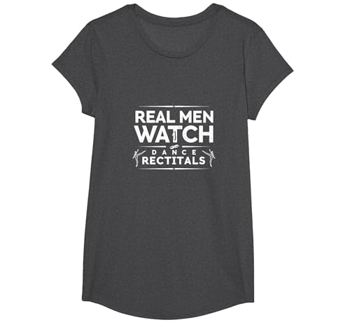 Dance Dads Real Men schauen Sich Konzerte an T-Shirt, Girls, Anthrazit Meliert, XS von Generic