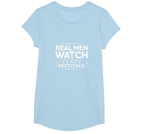 Dance Dads Real Men schauen Sich Konzerte an T-Shirt, Girls, Himmelblau, XS von Generic
