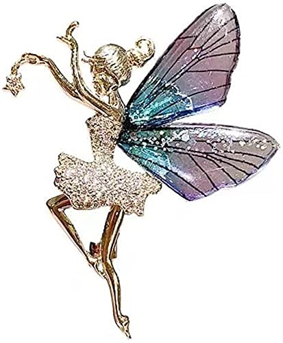 Tanzen, s Broschen 2-farbige transparente Flügel Engel, Pin Broschen Für Frauen Dame Party Corsage Mode Hochzeit Schmuck Geschenke von Generic