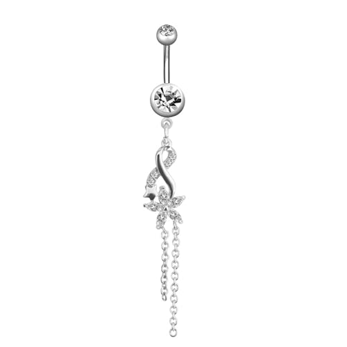 Dangle Ringe für Frauen Mädchen aus Chirurgenstahl, gebogen, Barbell, Körperschmuck von Generic