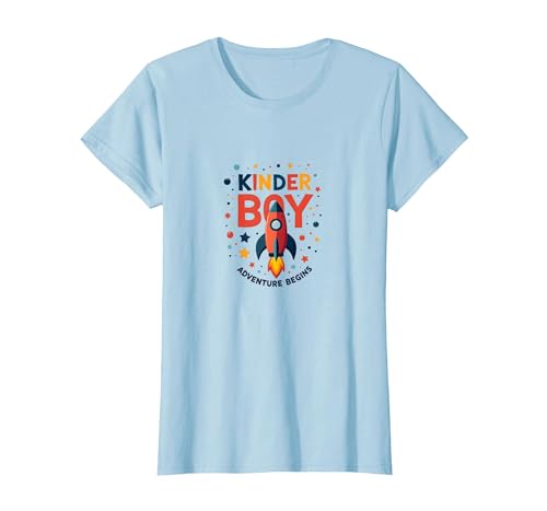 Das Abenteuer Kinder Boy beginnt mit der kosmischen Raketenreise T-Shirt, Damen, Himmelblau, XS Das Abenteuer Kinder Boy beginnt mit der kosmischen Raketenreise T-Shirt, Damen, Himmelblau, XS von Generic