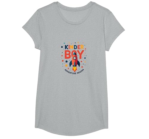 Das Abenteuer Kinder Boy beginnt mit der kosmischen Raketenreise T-Shirt, Girls, Grau Meliert, XS Das Abenteuer Kinder Boy beginnt mit der kosmischen Raketenreise T-Shirt, Girls, Grau Meliert, XS von Generic