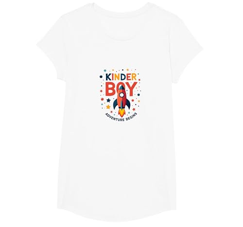 Das Abenteuer Kinder Boy beginnt mit der kosmischen Raketenreise T-Shirt, Girls, Weiß, XS Das Abenteuer Kinder Boy beginnt mit der kosmischen Raketenreise T-Shirt, Girls, Weiß, XS von Generic