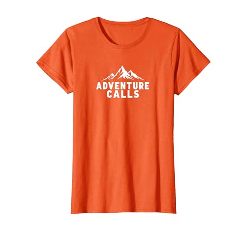 Das Abenteuer Ruft: Mountain Explorer T-Shirt, Damen, Orange, XS Das Abenteuer Ruft: Mountain Explorer T-Shirt, Damen, Orange, XS von Generic