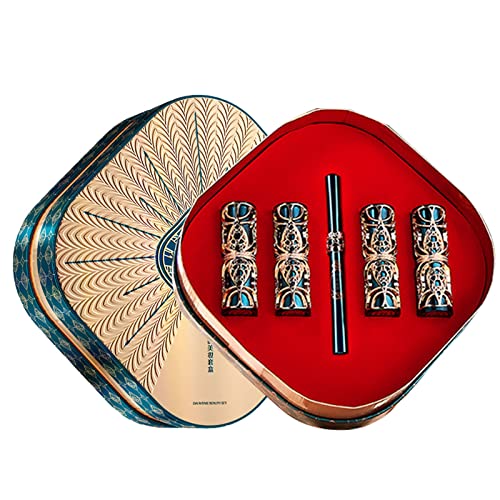 Das Beauty-Set im orientalischen Ethno-Stil enthält 4 Lippenstifte 1 Eyeliner, was ein hervorragendes Geschenk für andere ist, 3 ml Dbg608 (Gold, One Size) von Generic