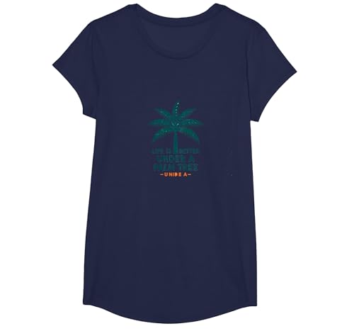 Das Leben ist Besser unter Einer Palme - Unidea T-Shirt, Girls, Marineblau, XS Das Leben ist Besser unter Einer Palme - Unidea T-Shirt, Girls, Marineblau, XS von Generic